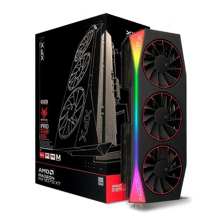 Placa de Video XFX Radeon RX 9070 XT Mercury OC Magnetic Air Edition, 16GB, GDDR