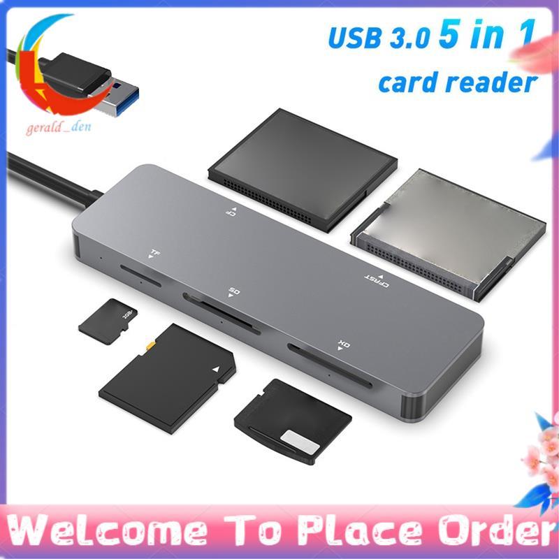 Leitor De Cartão SD USB De Computador CFast/CF/XD/TF 5 Em 1 5Gbps Para PC Portátil Acessórios