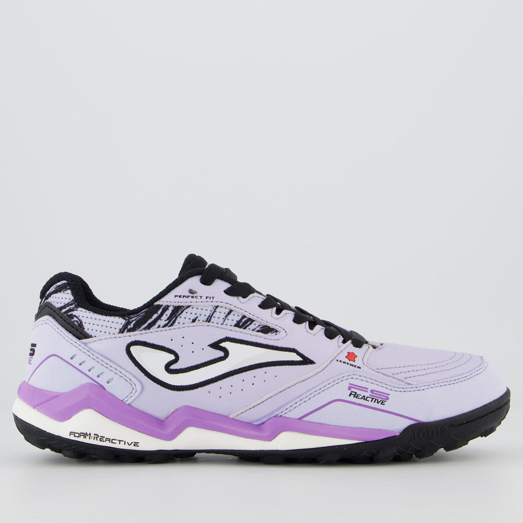 Chuteira Joma FS Reactive Society Roxa e Preta