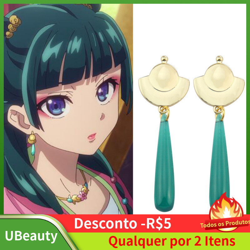 Brincos Pendentes Femininos, Acessórios de Joias para Cosplay, Brincos Pendentes Verdes Femininos