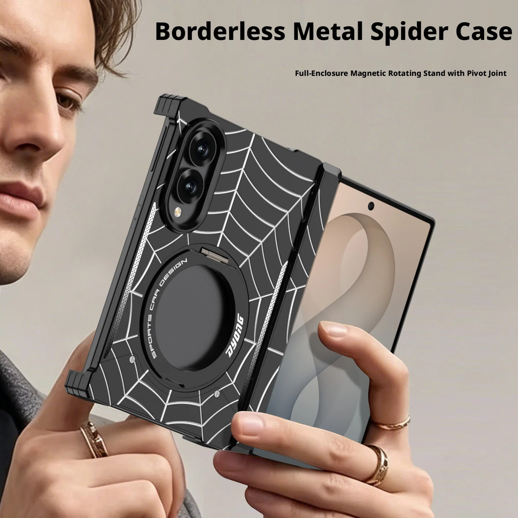 Capa De Telefone De Liga De Alumínio Spider Para Samsung Galaxy Z Fold 8 Fold8 I