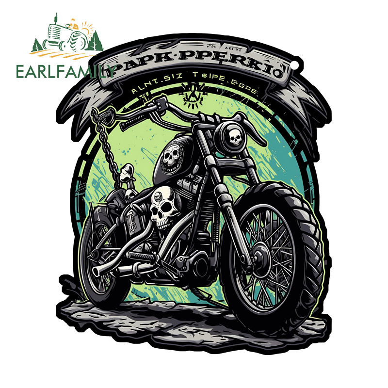 EARLFAMILY Cyberpunk Motor Adesivo De Carro Único Oclusão Zero Campervan Ar Condicionado Skate JDM Decalque À Prova Dwat