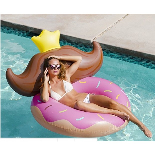 Ecologicamente correto engrossado PVC Super grande adulto barba Donut rosa barba anel de natação barba encosto anel de n