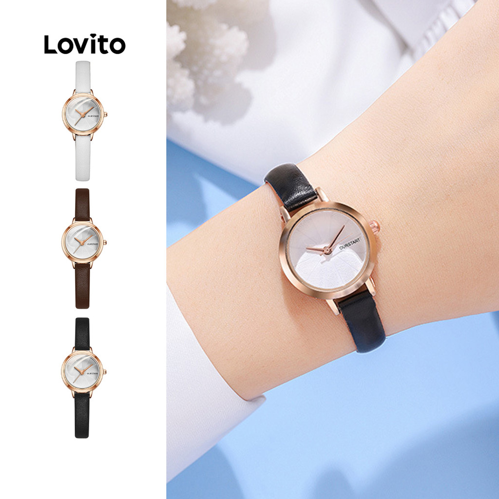 Lovito Relógio De Quartzo Casual Elegante Escritório Feminino Para Uso Diário Estilo Coreano LFA120008