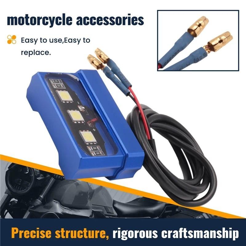A28G-LED Luz Da Placa De Licença Motocicleta Lâmpada Decorativa Universal Liga Alumínio Traseira Cauda Do Suporte