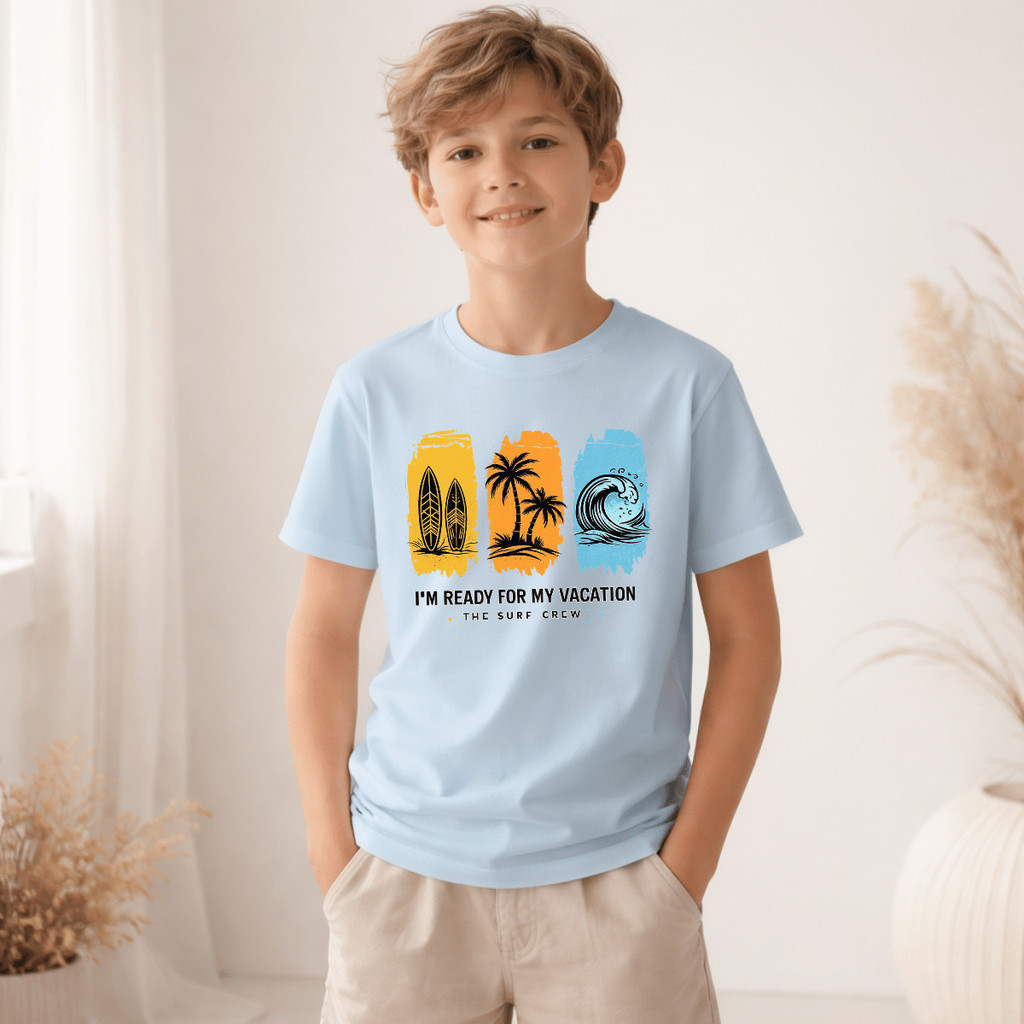 Camiseta Infantil e Juvenil Estampada Simbolos surf 100% Algodão Premium Criança Personalizada Unissex Blusa Camisa