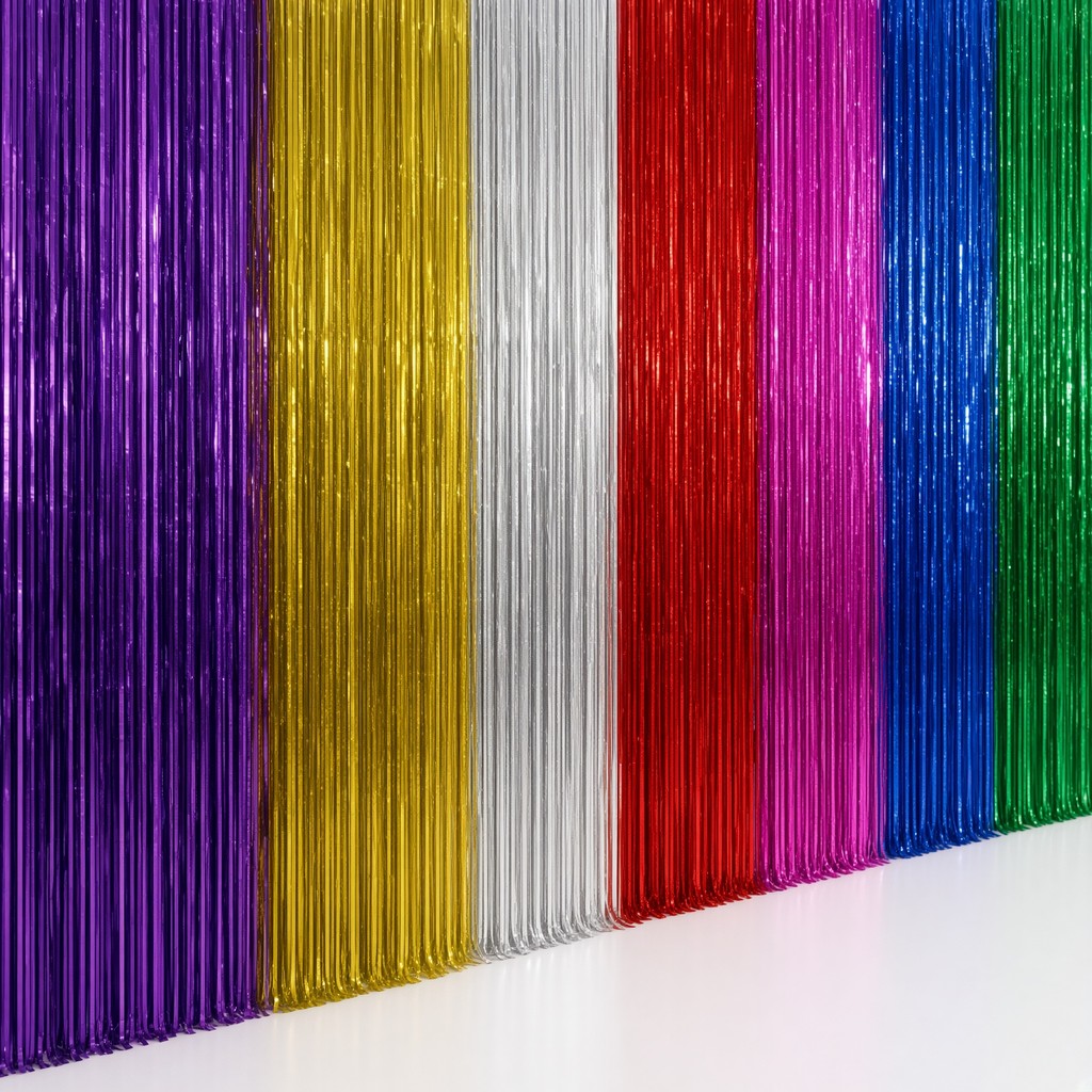 Cortina Metalizado para Festa Painel Decoração 1mx2m Fita Metalizada Várias Cores