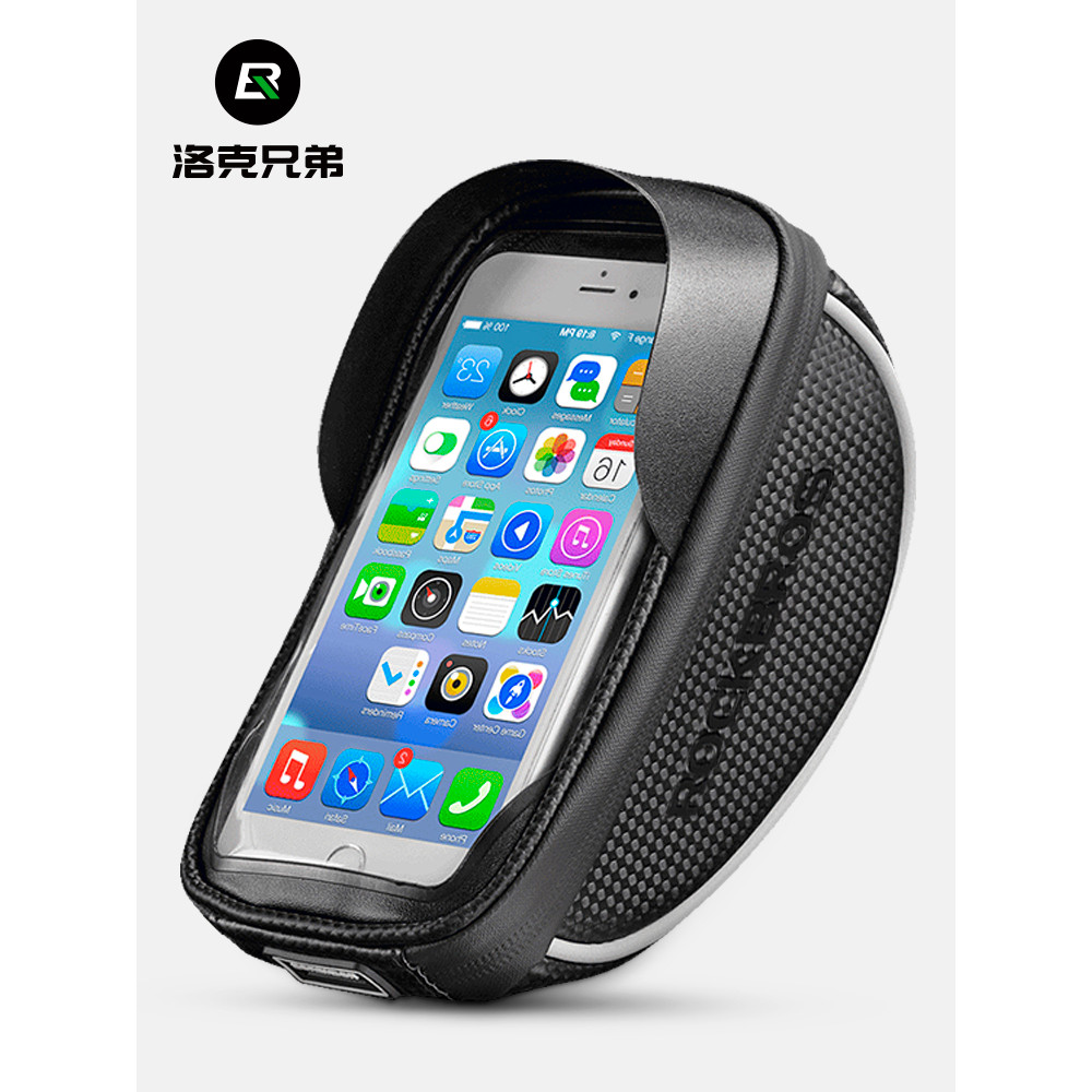 Rock irmãos saco de bicicleta frente saco guiador saco do telefone móvel guiador saco Horizontal Mountain Road Bike Comm