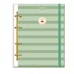 Caderno Colegial Argolado Cadersil Com Elástico Cherry Lovers 80 folhas CVCAC03