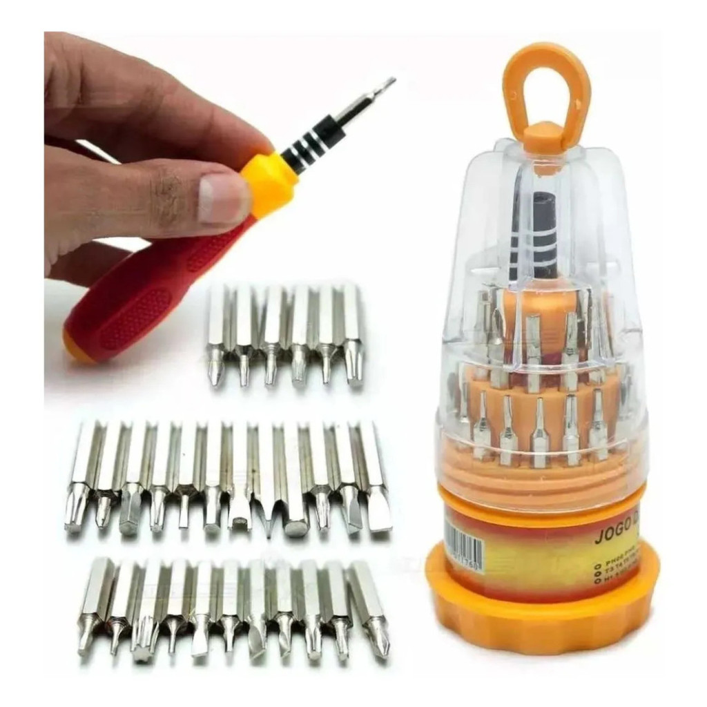 Kit Jogo De Chaves 31 Cabeças Precisão Fenda Torx Philips