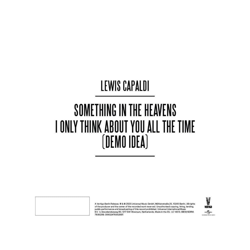 CD Lewis Capaldi - Something In The Heavens (Lyrics) - Importado · foto 2