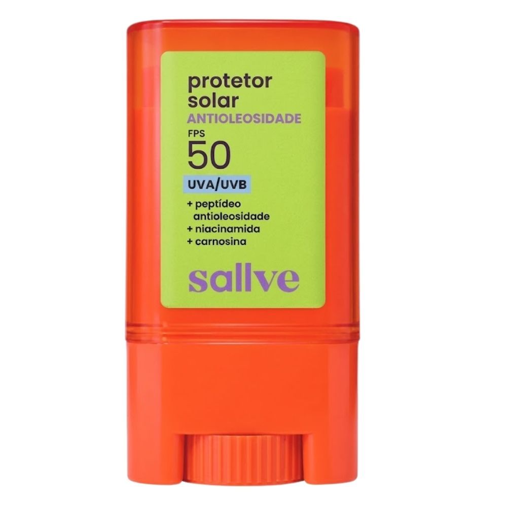 Protetor Solar Sallve Bastão FPS 50 Antioleosidade 15g
