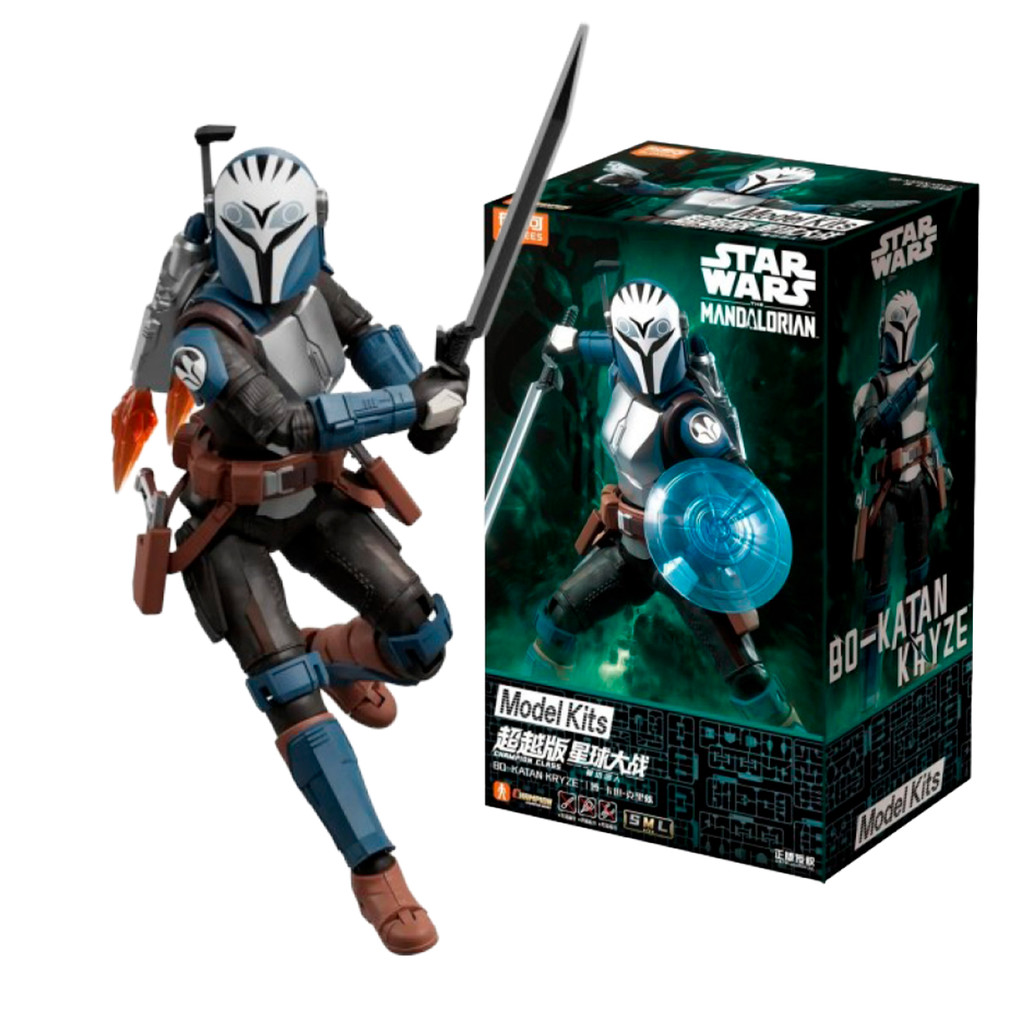 Boneco Articulado Montável Blokees Star Wars Mandalorian Bo-Katan Kryze Colecionável Model Kit