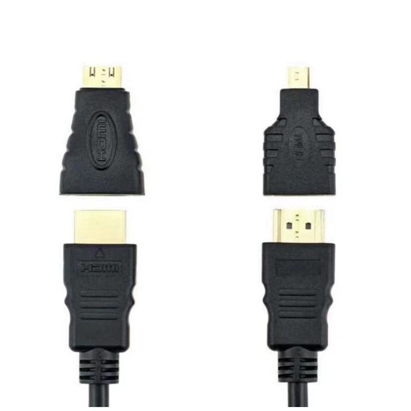 Cabo HDTV 3 in 1 Plug Adaptador HDTV Micro Mini 1,5m Full Hd — imagem 2 de 2