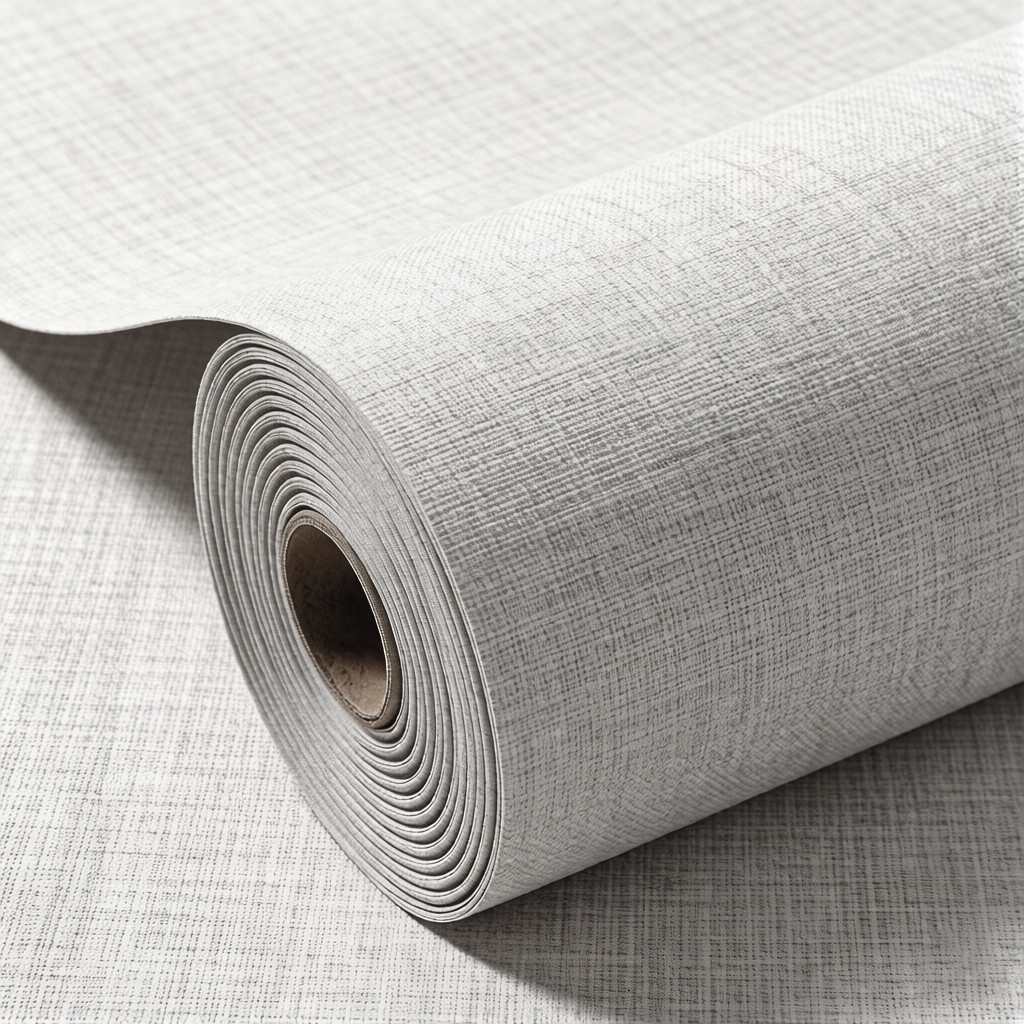 Papel de Parede PVC Adesivo Textura Linho Cinza Fosco 5m Toque Natural Decoração Casa