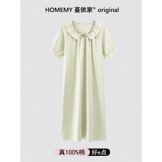Classe A 100% algodão puro algodão senhoras camisola feminina verão manga curta vestido de comprimento médio tamanho gra