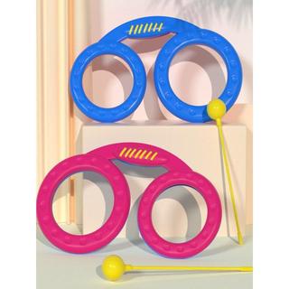 Tambores de olhos duplos para crianças, tambores para bater à mão, instrumentos de percussão Orff, tambores para bater à