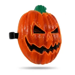 Máscara de Abóbora com Led Neon Halloween Fantasia Terror