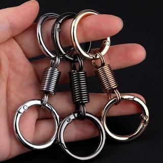 Chaveiro anel anel primavera duplo anel chaveiro fivela cintura pingente Premium veículo elétrico chaveiro de Metal