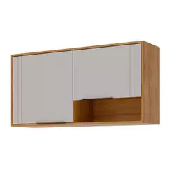 Armário Aéreo p/ Cozinha Aurea c/ 2 Portas 120cm Cinamomo/Off White - MGM