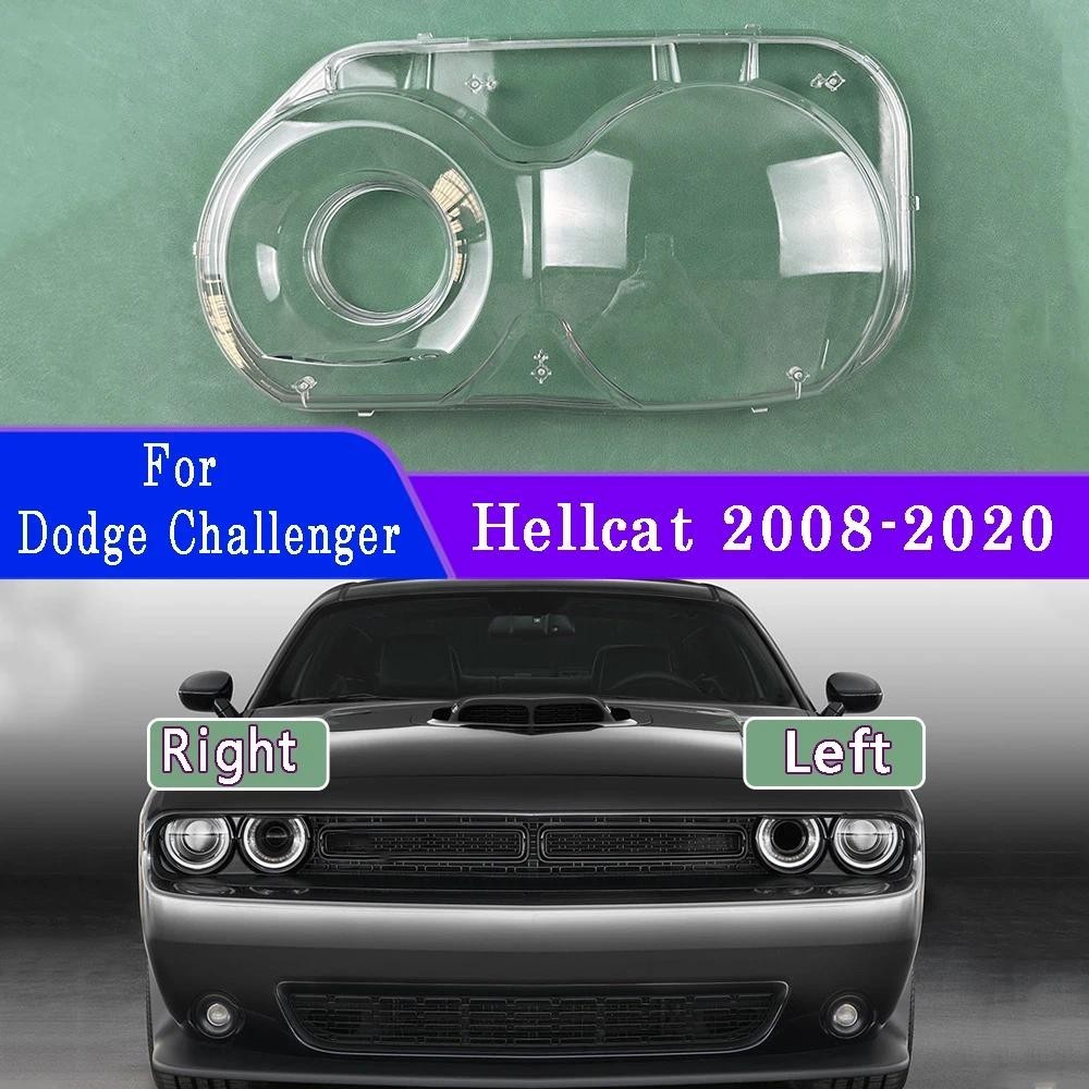 Capa Do Farol Para Dodge Challenger Hellcat 2008-2020 Escudo Abajur Transparente Plexiglass Substituir Lente Original