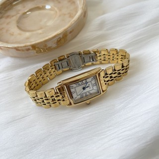 Ike nórdico Retro nicho High-End quadrado romano banda de aço relógio feminino minimalista luz luxo Casual relógio de pu