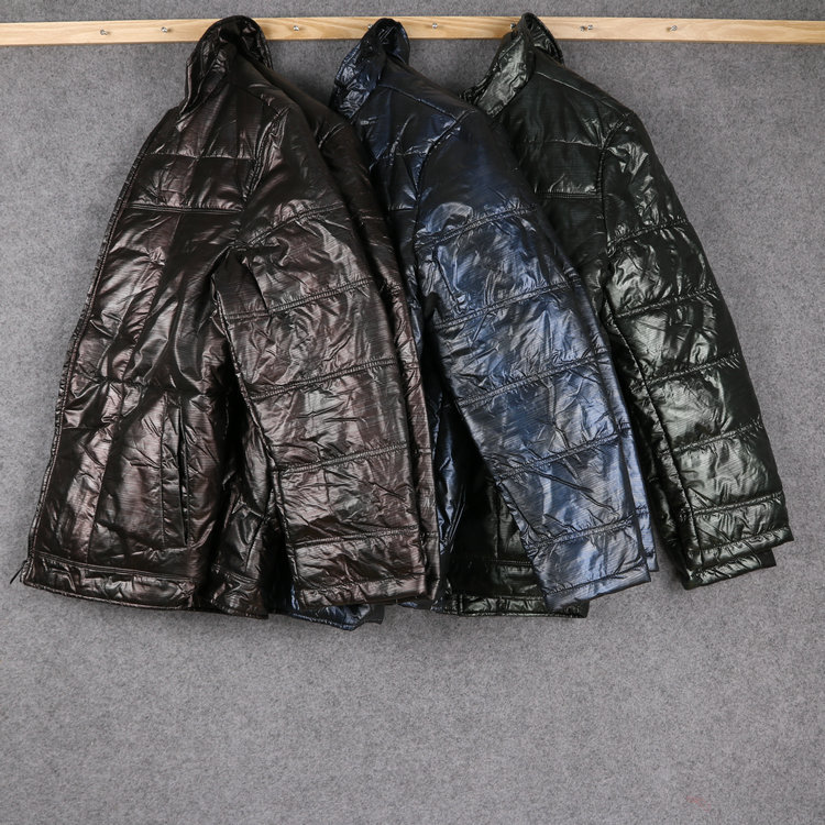 Etiqueta de corte roupas masculinas inverno engrossado náilon à prova de frio impermeável à prova de vento jaqueta de te