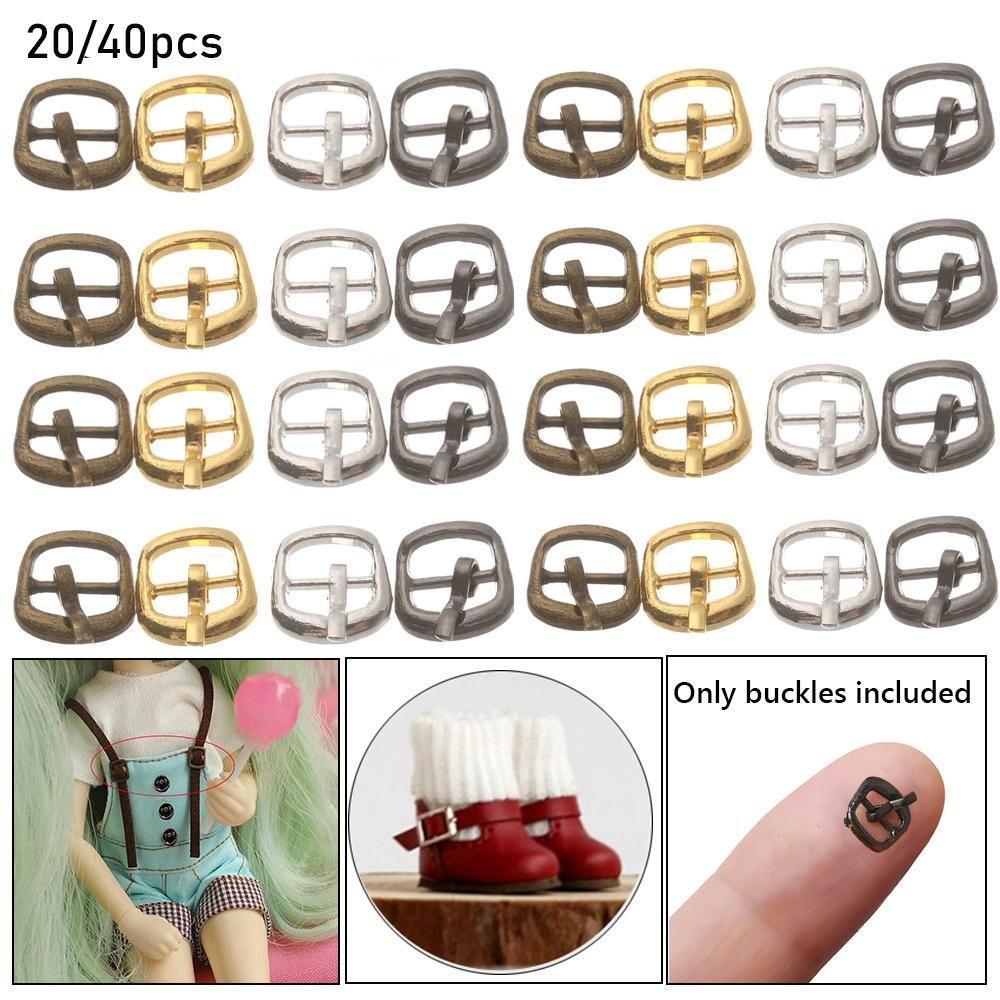 SUBEI 20/40pcs Fivela Tri-glide Buckle Mini Ultra-Pequena De Alta Qualidade 4 Cores Bolsas Para Bonecas Acessórios