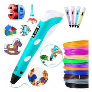 Caneta 3D Impressora Manual Infantil e Adulto Com Filamentos DIY Filamento Plastico Seguro Para Crianças