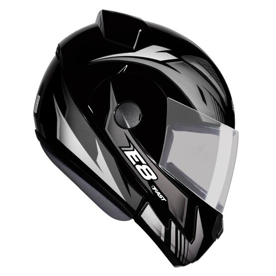 Capacete Moto EBF New E08 Fast Robocop Articulado Escamoteável Viseira 2mm