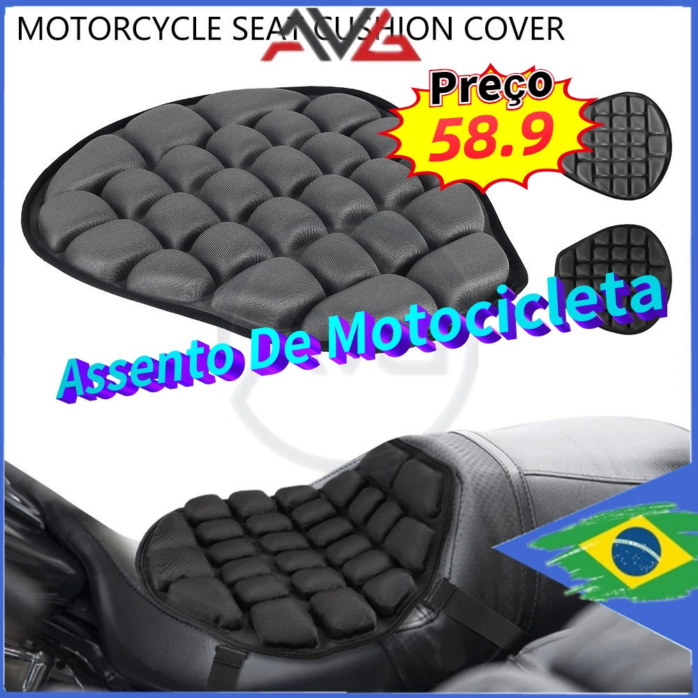 Assento De Motocicleta Flexível  /Almofada De Gel Confortável Universal Para Alívio De Pressão De Ar E Passeio