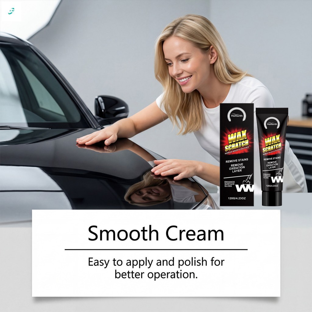 Cera Polonesa Da Pintura Do Creme Reparo Risco Carro Para A Mobília Automática Fácil Aplica 120g