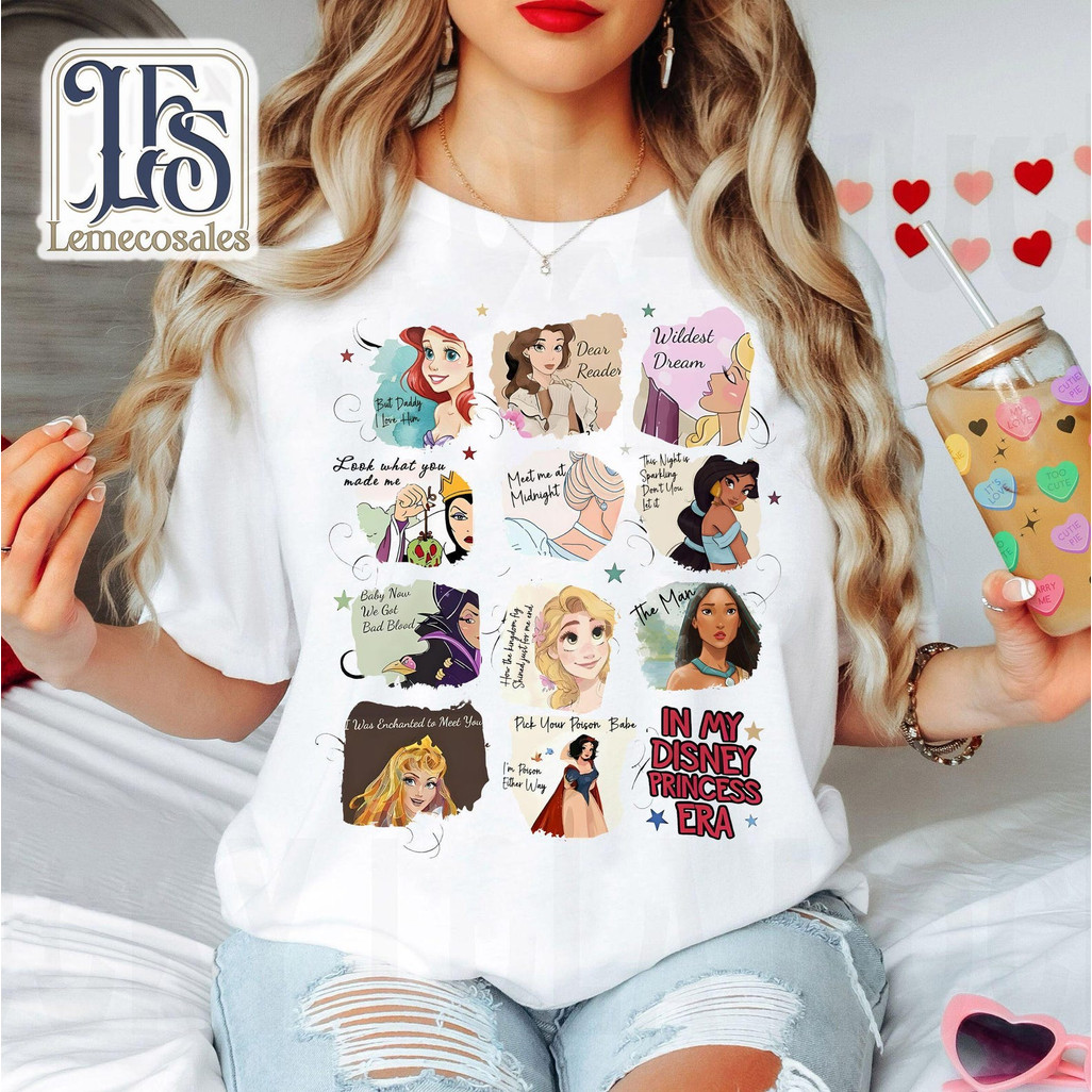 Camiseta Feminina Estampa Diversa de Personagens e Frases Confortável Linda Moderna Moda Feminina Casual
