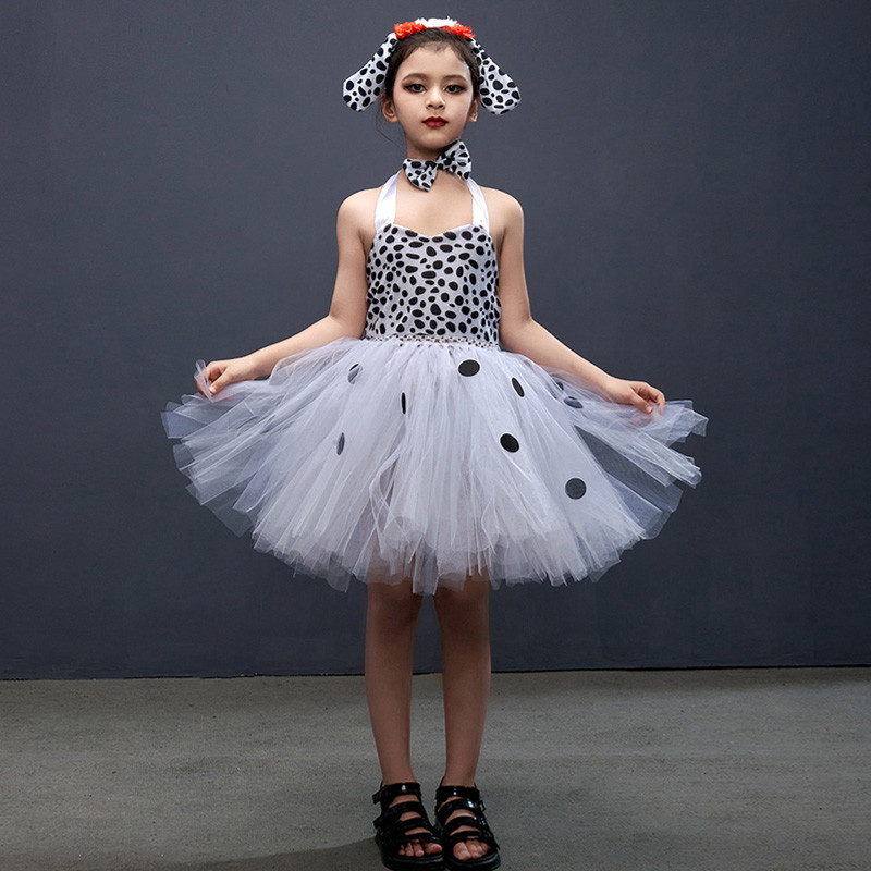 Comércio exterior meninas vestido Snoopy manchado cão Animal desempenho traje dos desenhos animados Cosplay vestido de H