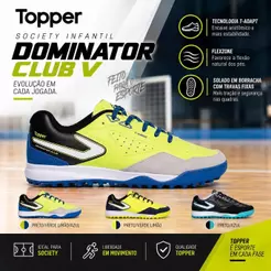 Chuteira Society Infantil Topper Dominator
