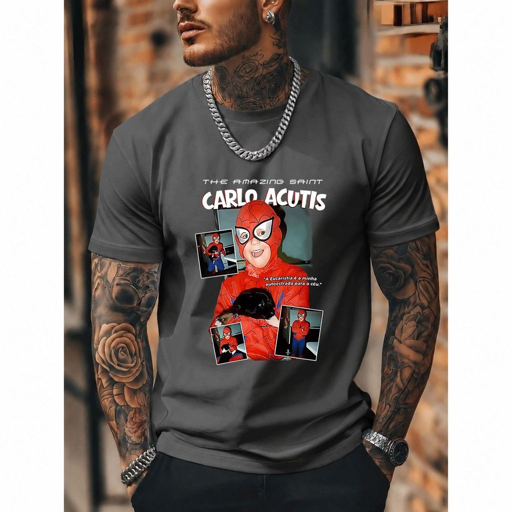 [Premium Algodão Puro]TAC Camiseta Oversized Streetwear Masculina e Feminina, Estampa Super-Herói, 100% Algodão, Ideal p