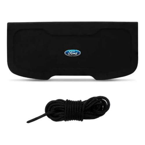 Tampão Porta Malas Bagagito Fiesta Hatch 2013-2020 Preto G4 Com Cordinhas Furação Para Falante — imagem 2 de 2