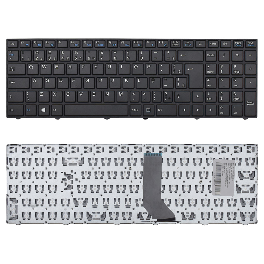 Teclado para Notebook Sony Vaio Part Number CVM15F38PA-43001 ABNT2 Preto