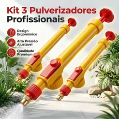 Kit 3 Pulverizador Borrifador para Garrafa Pet Manual Pressão Bico Regulável Regador Jardim Plantas