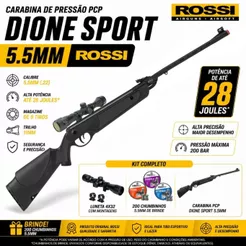 CARABINA ROSSI DIONE SPORT MH 5.5MM - PRECISÃO