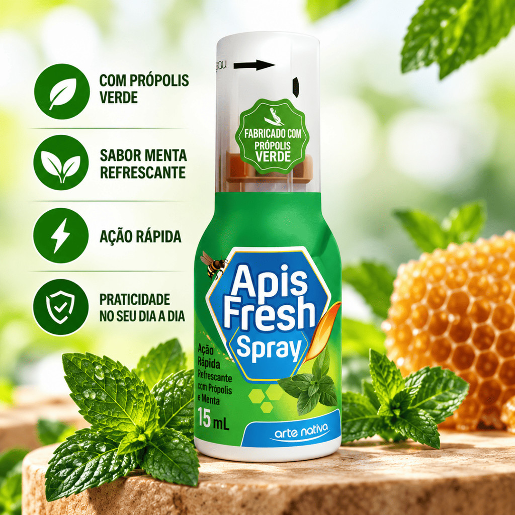 Apis Fresh Spray Própolis e Menta Verde 35ml - Arte Nativa