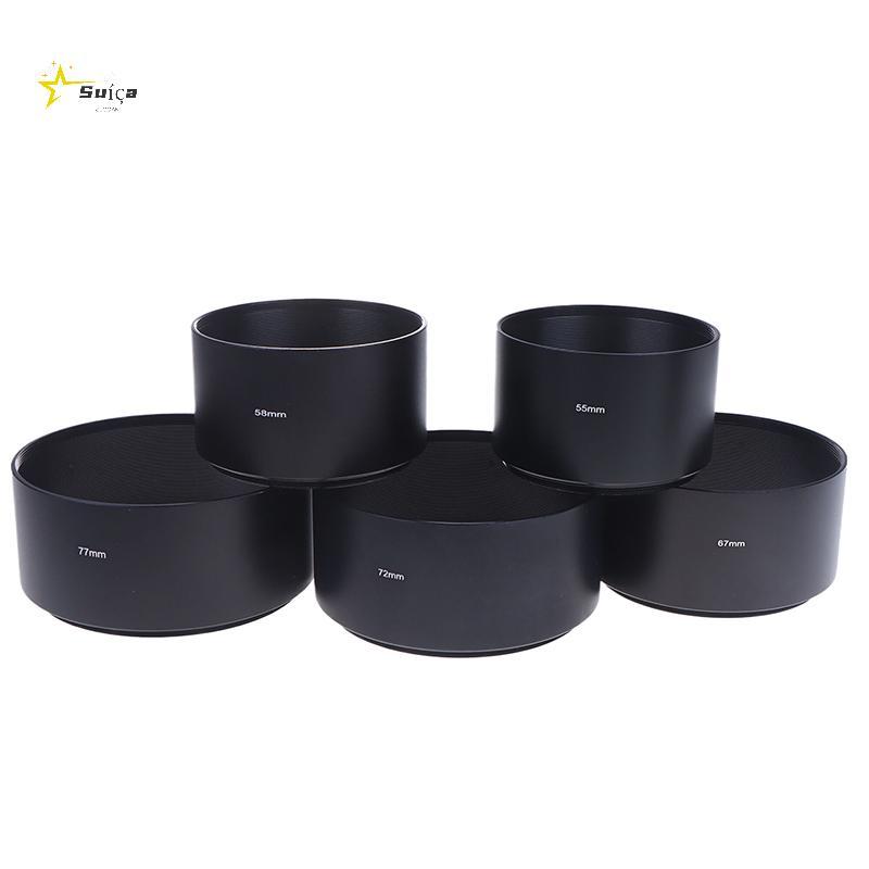 Awhrtwb 40.5mm 43mm 46mm 49mm 52mm 55mm 58mm 62mm 67mm 72mm 77mm Capa De Lente De Metal Longa Para Câmera Guarda-Sol Uni