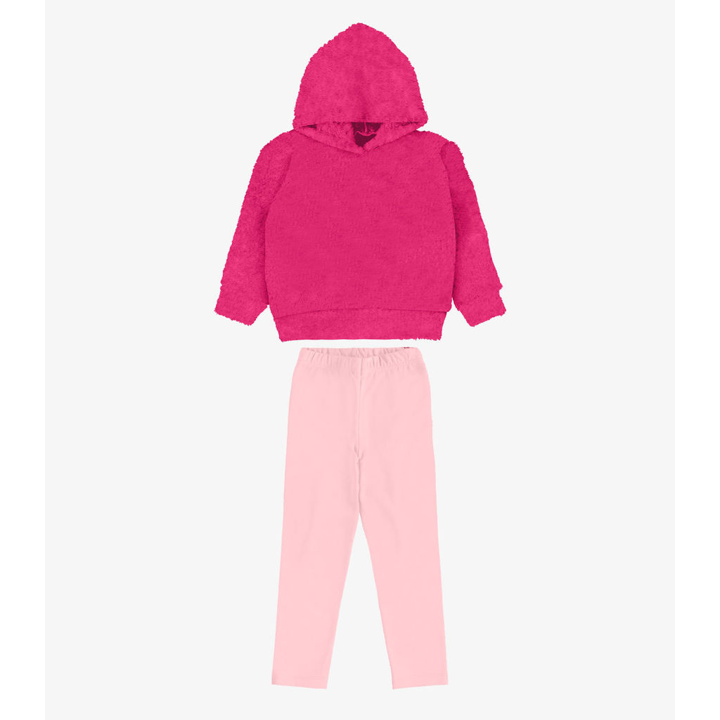 Conjunto Blusão Com Legging Menina Rovi Kids Rosa