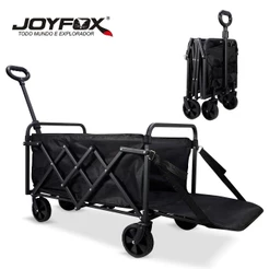 Carrinho Dobrável Multiuso JOYFOX Para Camping Praia Pesca Piquenique com Rodas Todo Terreno 100kg