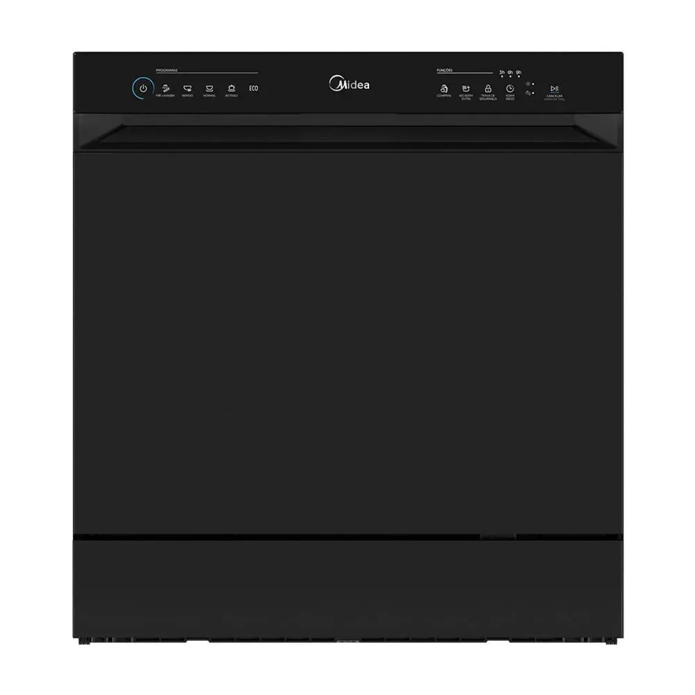 Lava Louças 8 Serviços Preta Touch Plus Midea