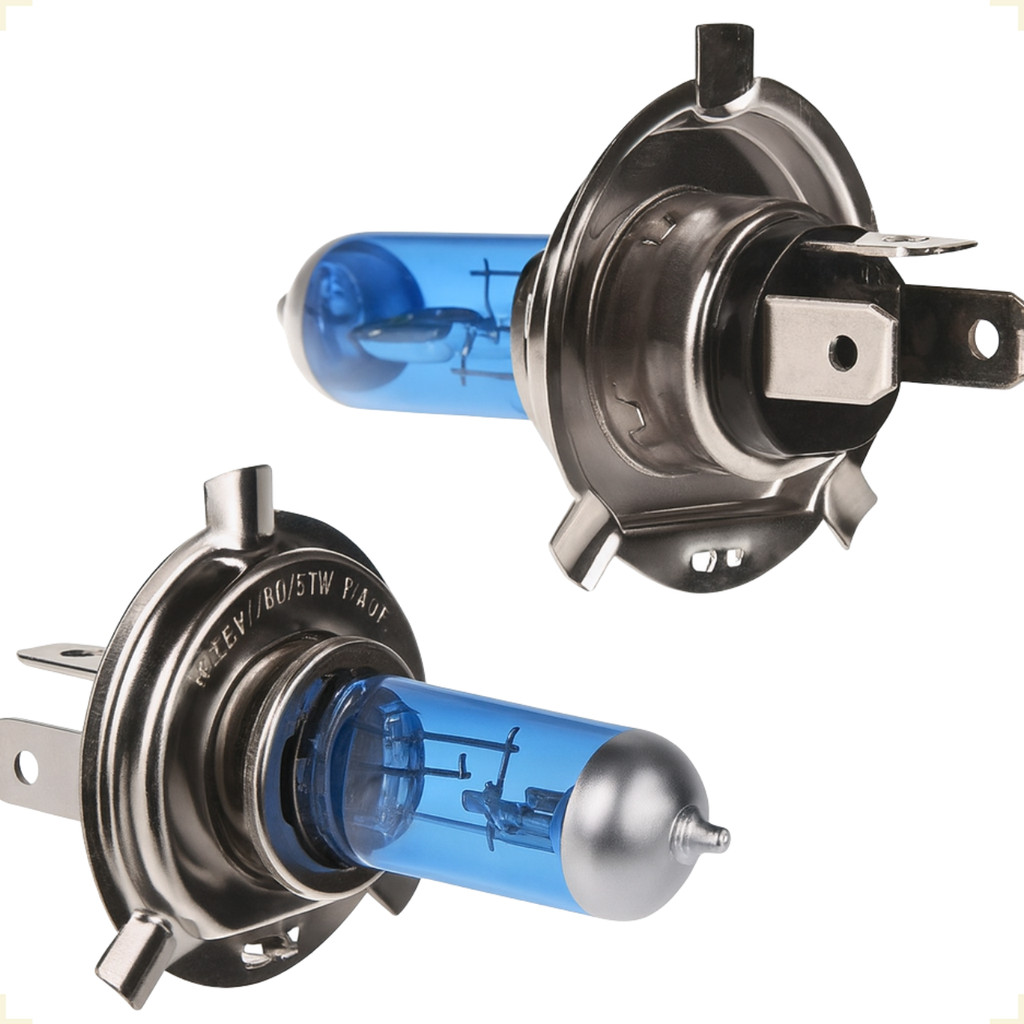 Lâmpada Halógena H4 Super Branca Forte Biodo de Moto 35W Carro 55/60W Farol Alto Baixo