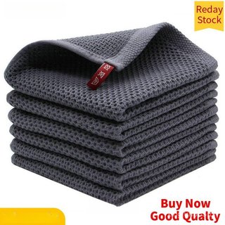 Panos De Cozinha Cotton Waffle Weave , Toalhas De Prato Ultra Macias Absorventes De Secagem Rápida