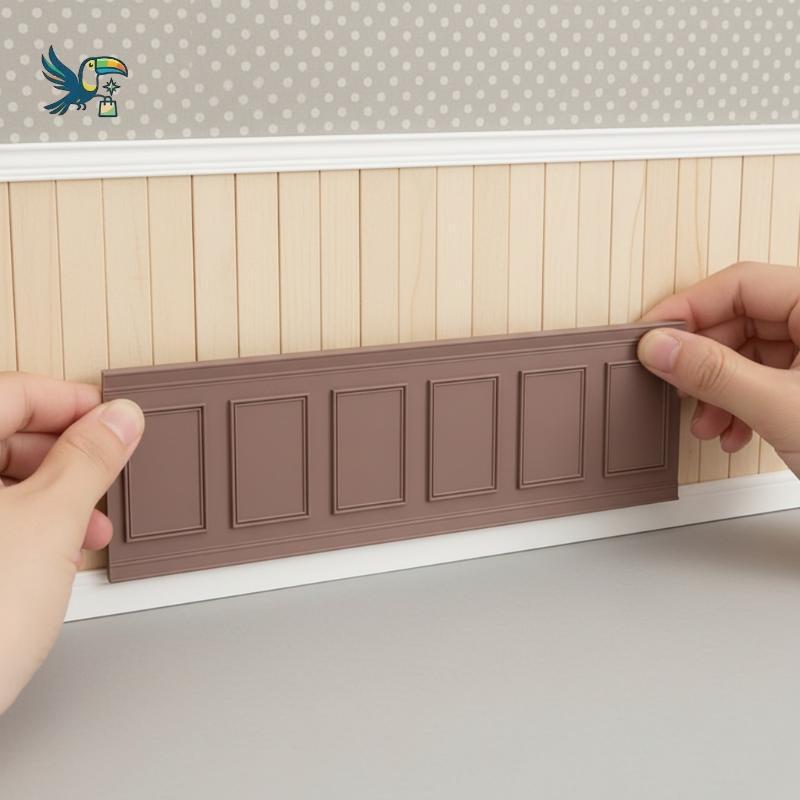 1 Pçs 1/12 Casa De Bonecas Quadrado Parede Saia Painel Clássico Wallboard Para Micro Paisagem Mini Móveis Sala