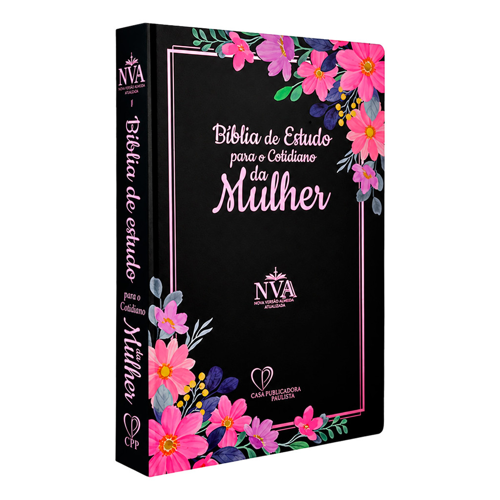 Bíblia de Estudo Para o Cotidiano da Mulher | NVAA | Full Collor | Capa Dura Preta — imagem 2 de 2