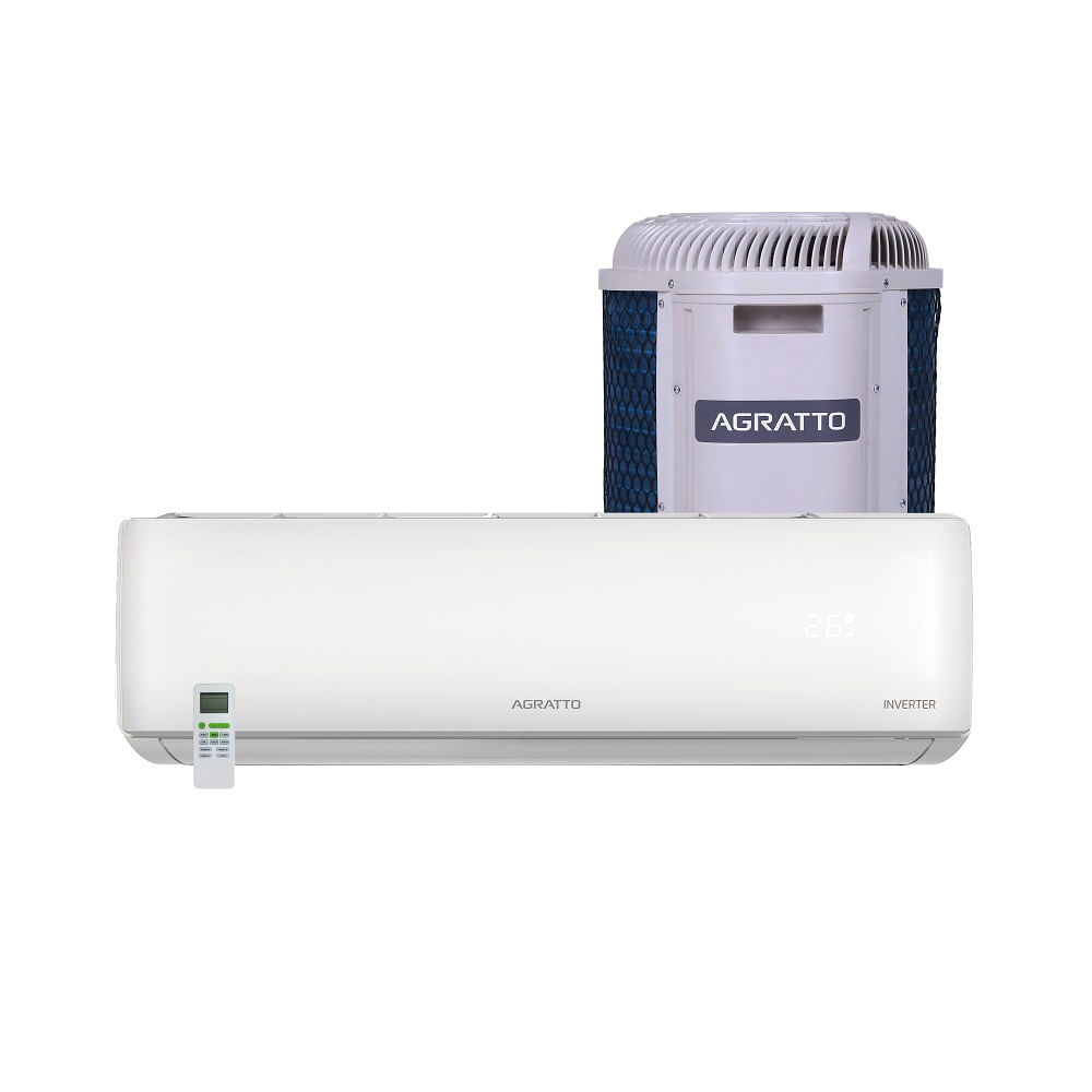 Ar condicionado Split Hi Wall Inverter Agratto Liv 12.000 BTU/h Quente e Frio LCST12QF – 220 Volts — oferta na Shopee